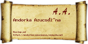 Andorka Azucséna névjegykártya